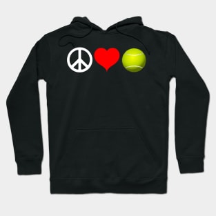 Peace Love Tennis Workout Design Hoodie